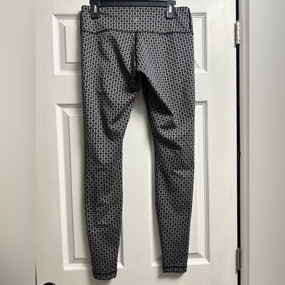 Lululemon Size 8 Wunder Under Pants Full-On Luon Tri Geo Silver Spoon Align - Picture 4 of 10